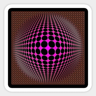 Homage to Vasarely 1 Sticker